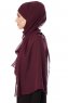 Mehtap - Pruim Praktisch One Piece Chiffon Hijab