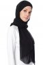 Mehtap - Zwart Praktisch One Piece Chiffon Hijab
