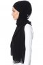 Mehtap - Zwart Praktisch One Piece Chiffon Hijab