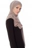 Mehtap - Taupe Praktisch One Piece Chiffon Hijab