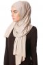 Melek - Licht Taupe Premium Jersey Hijab - Ecardin