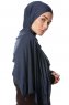 Melek - Marineblauw Premium Jersey Hijab - Ecardin