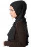 Melek - Zwart Premium Jersey Hijab - Ecardin