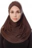 Mia - Bruin Al Amira One-Piece Hijab - Ecardin