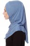 Mia - Indigo Al Amira One-Piece Hijab - Ecardin