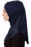 Mia - Marineblauw Al Amira One-Piece Hijab - Ecardin