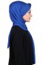 Mikaela - Blauw & Zwart Katoenen Praktisch Hijab