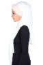 Mikaela - Creme & Oudroze Katoenen Praktisch Hijab