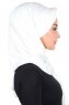 Mikaela - Creme & Oudroze Katoenen Praktisch Hijab
