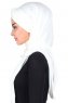 Mikaela - Creme & Taupe Katoenen Praktisch Hijab