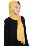 Mikaela - Mosterd & Bruin Katoenen Praktisch Hijab