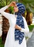 Najila - Marineblauw Gevormde Hijab - Sal Evi