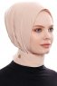 Narin - Beige Praktisch One Piece Crepe Hijab