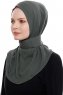 Narin - Khaki Praktisch One Piece Crepe Hijab