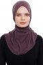 Narin - Purper Praktisch One Piece Crepe Hijab