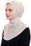 Narin - Licht Taupe Praktisch One Piece Crepe Hijab