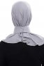 Narin - Lichtgrijs Praktisch One Piece Crepe Hijab