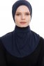 Narin - Marineblauw Praktisch One Piece Crepe Hijab