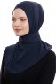Narin - Marineblauw Praktisch One Piece Crepe Hijab