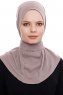Narin - Donker Taupe Praktisch One Piece Crepe Hijab