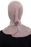 Narin - Donker Taupe Praktisch One Piece Crepe Hijab