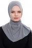 Narin - Donker Grijs Praktisch One Piece Crepe Hijab