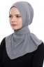 Narin - Donker Grijs Praktisch One Piece Crepe Hijab