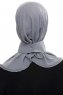 Narin - Donker Grijs Praktisch One Piece Crepe Hijab