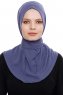 Narin - Royal Blue Praktisch One Piece Crepe Hijab