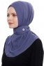 Narin - Royal Blue Praktisch One Piece Crepe Hijab