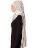 Naz - Licht Taupe & Licht Beige Praktisch One Piece Hijab - Ecardin