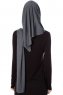 Naz - Donker Grijs & Zwart Praktisch One Piece Hijab - Ecardin