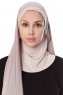 Naz - Steen Grijs & Oudroze Praktisch One Piece Hijab - Ecardin