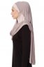 Naz - Steen Grijs & Oudroze Praktisch One Piece Hijab - Ecardin
