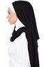 Naz - Zwart & Wit Praktisch One Piece Hijab - Ecardin