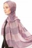 Necla - Donker Roze Twee Gekleurde Hijab - Özsoy