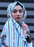 Niusha - Taupe Gedessineerde Voile Hijab