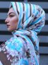Niusha - Taupe Gedessineerde Voile Hijab