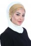 Olga - Creme & Goud Praktisch Hijab