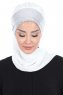 Olga - Offwhite & Zilver Praktisch Hijab