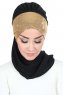 Olga - Zwart & Goud Praktisch Hijab