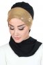 Olga - Zwart & Goud Praktisch Hijab