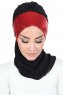 Olga - Zwart & Rood Praktisch Hijab