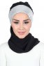 Olga - Zwart & Zilver Praktisch Hijab