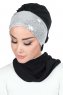 Olga - Zwart & Zilver Praktisch Hijab