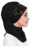 Olga - Zwart & Zwart Praktisch Hijab