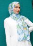 Pariza - Blauw Blad Gevormde Hijab