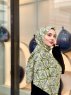 Parisha - Groen Gedessineerde Katoen Hijab - Mirach