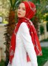 Sameira - Rood Gevormde Hijab - Sal Evi