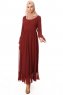 Samiya - Bordeaux Chiffon Jurk - Burun
